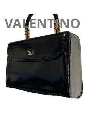 Authentic pre-loved Valentino Garavani handbag tote purse logo faux  Leather